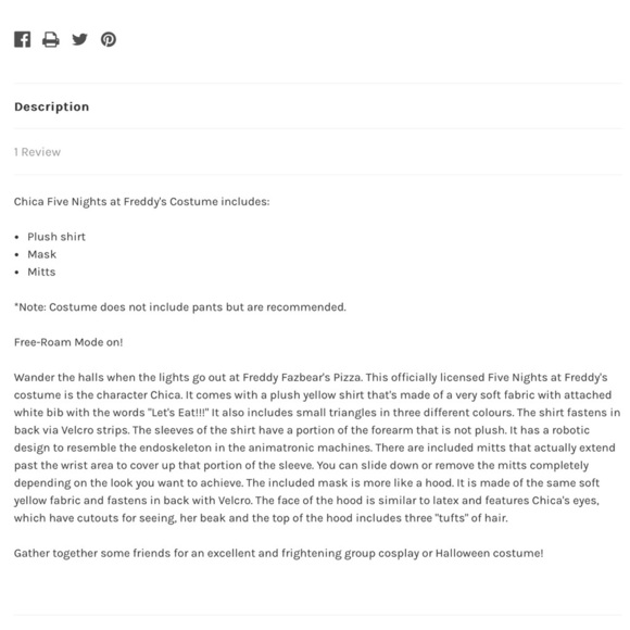 Five Nights At Freddy’s Chica Plush Costume Adult Male Standard Size FNAF - Picture 8 of 8